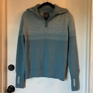 Ulvang ullgenser 100% wool Alta half zip pullover Sweater blue women’s large